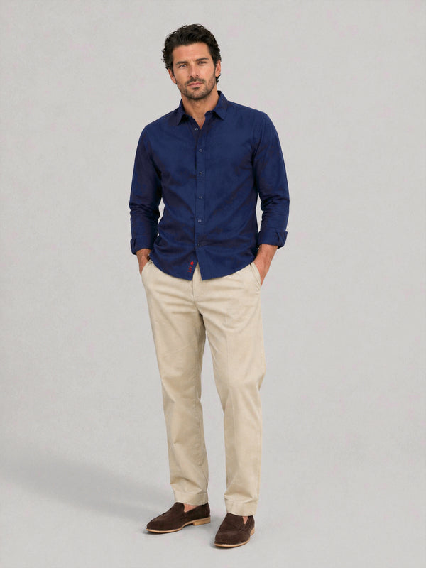 Nautica Blue Peach Cotton Shirt