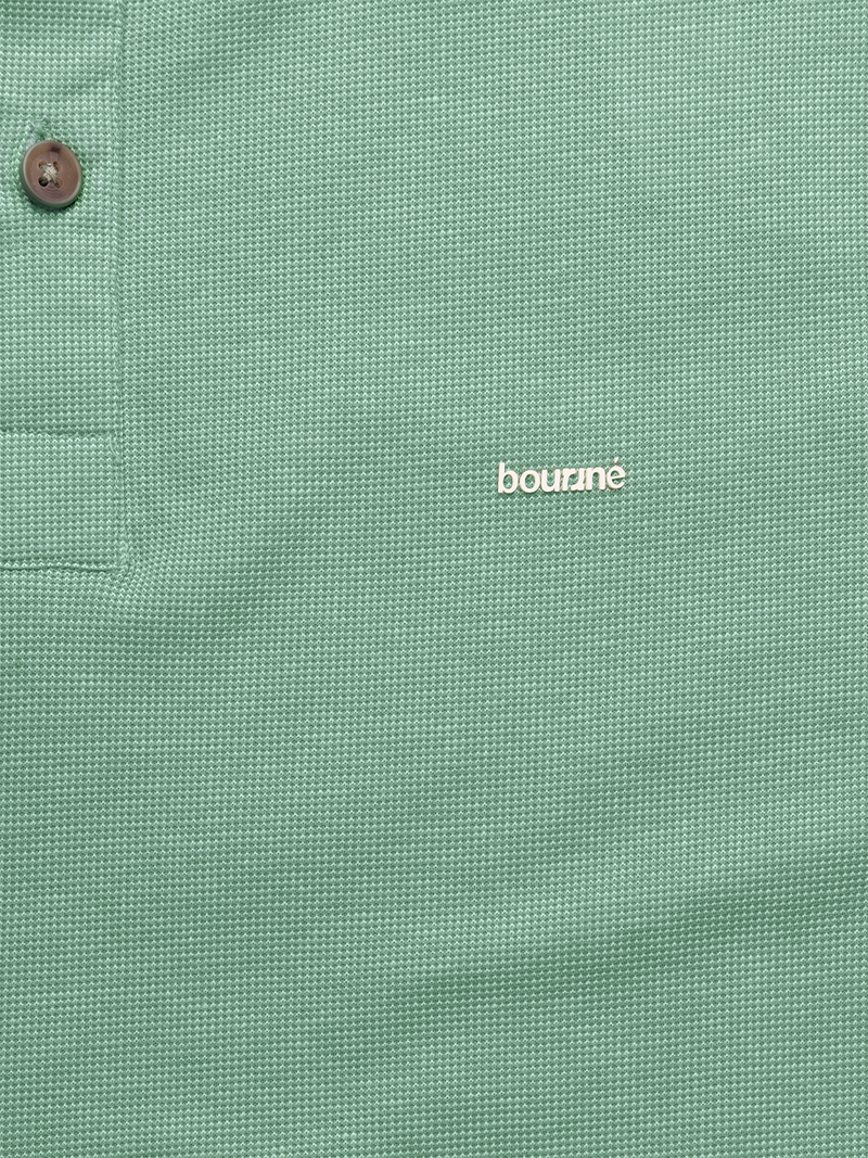 Green Pique Henley