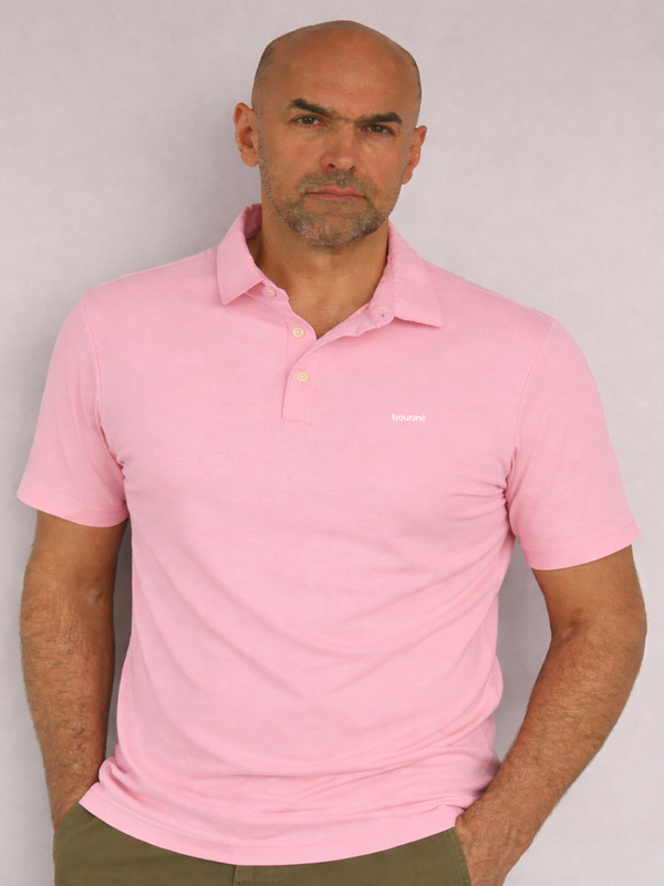 Light Coral Knit Polo
