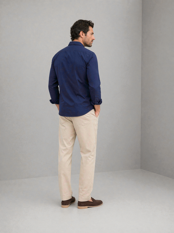 Nautica Blue Peach Cotton Shirt