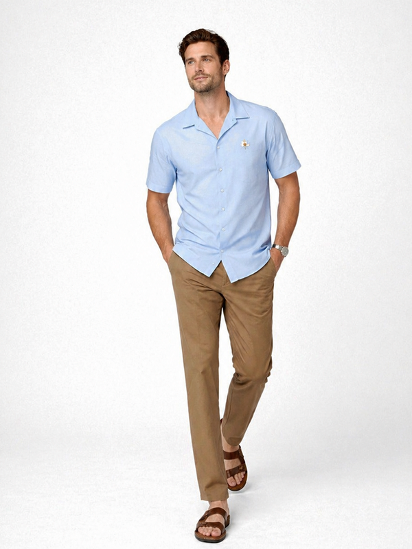 Khaki Cotton Stretch Chinos