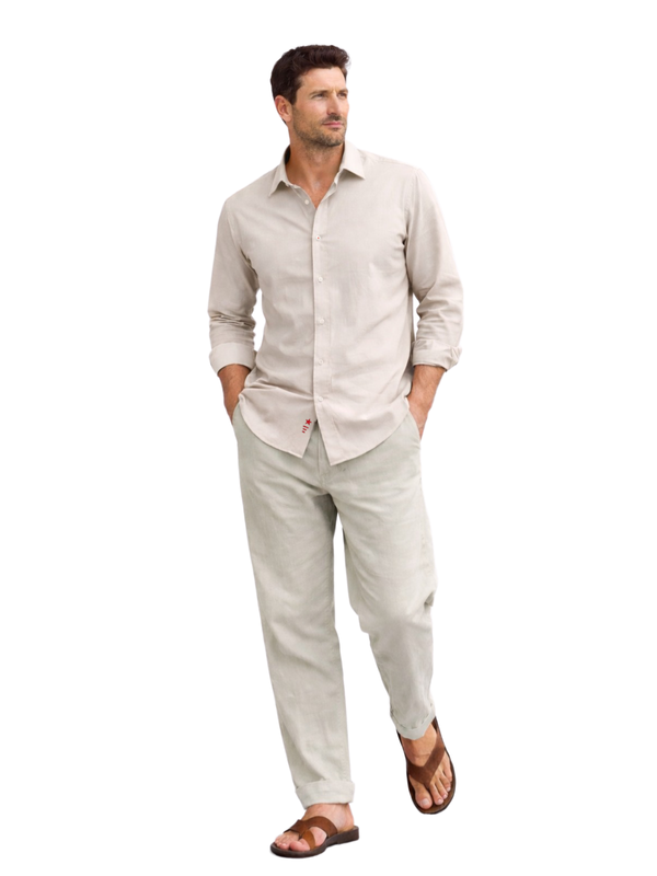 Vintage Khaki Peach Cotton Shirt