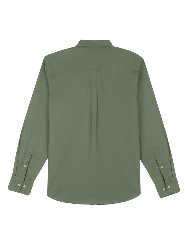 Sage Green Peach Cotton Shirt