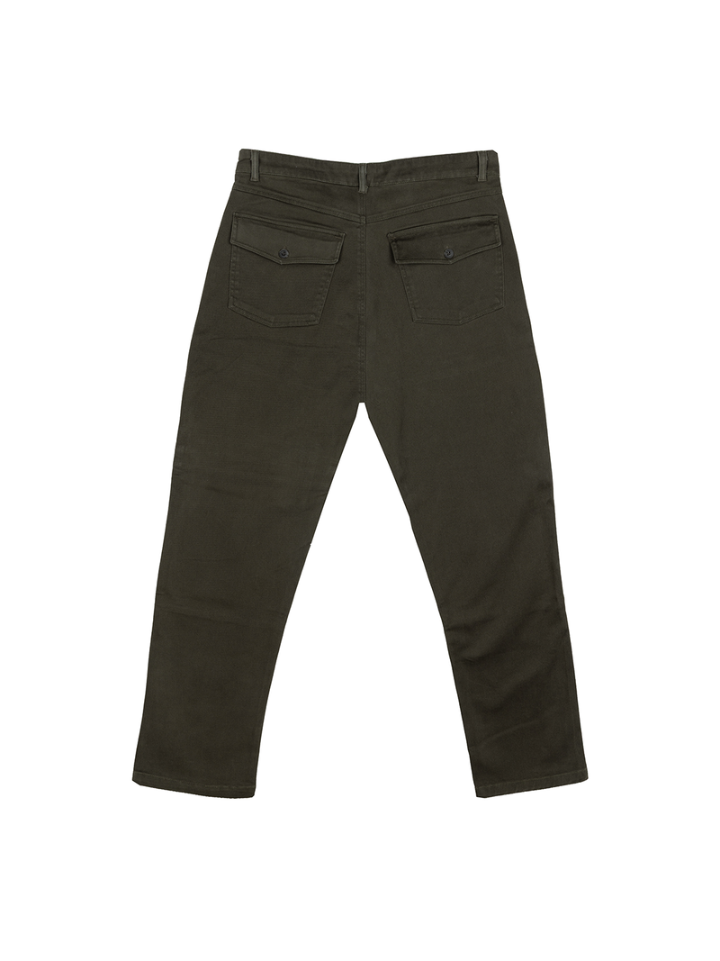 Olive Stretch Carpenter Pants