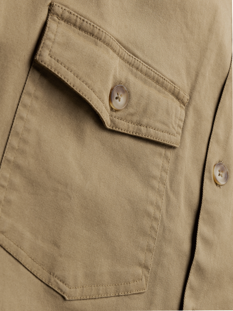 Mocha Washed Stretch Shacket