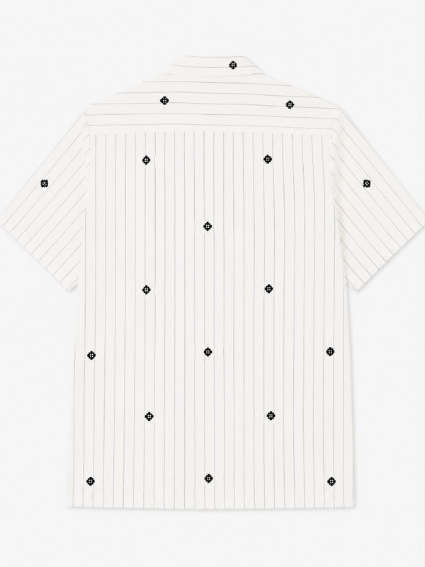 Artisan Block Print Cotton Shirt - White