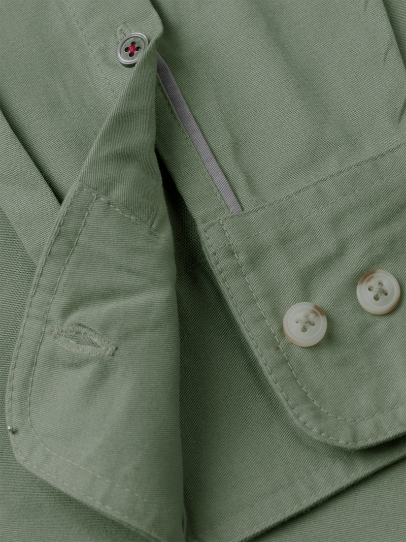 Sage Green Peach Cotton Shirt