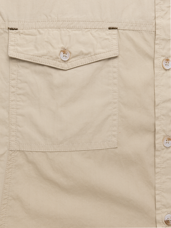 Beige Stretch Utility Shirt