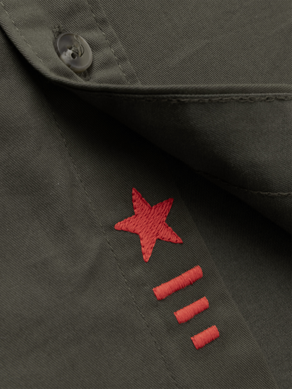 True Olive Peach Cotton Shirt