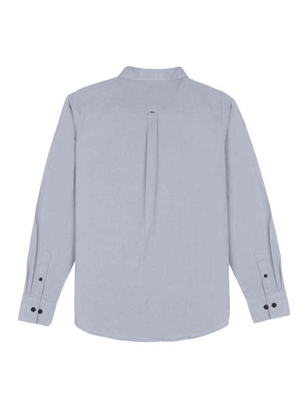 Slate Blue Linen Blend Shirt