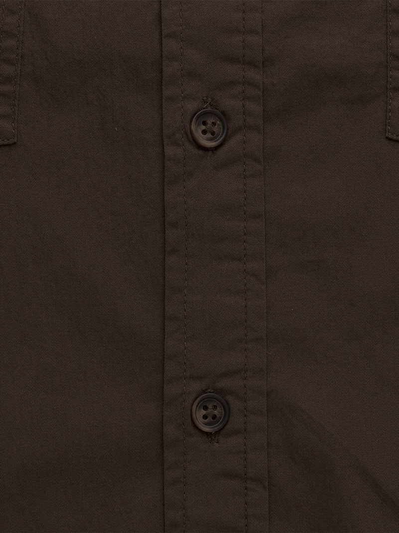 Brown Stretch Utility Shirt