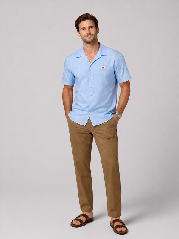 Khaki Cotton Stretch Chinos