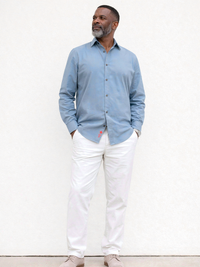 Fusion Blue Peach Cotton Shirt