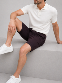 Coffee Brown Stretch Shorts