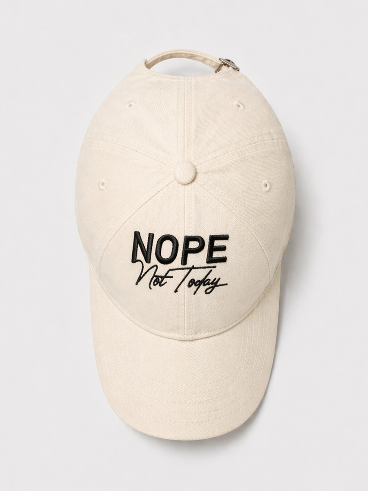 Off White Poly Cap