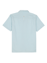 Sky Blue Cuban Collar Linen Shirt