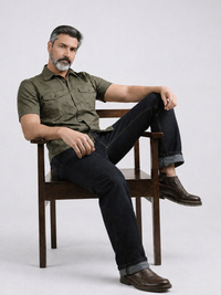 Olive Stretch Utility Shirt