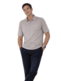 Grey Waffle Knit Polos