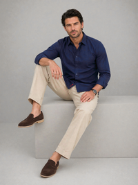 Nautica Blue Peach Cotton Shirt