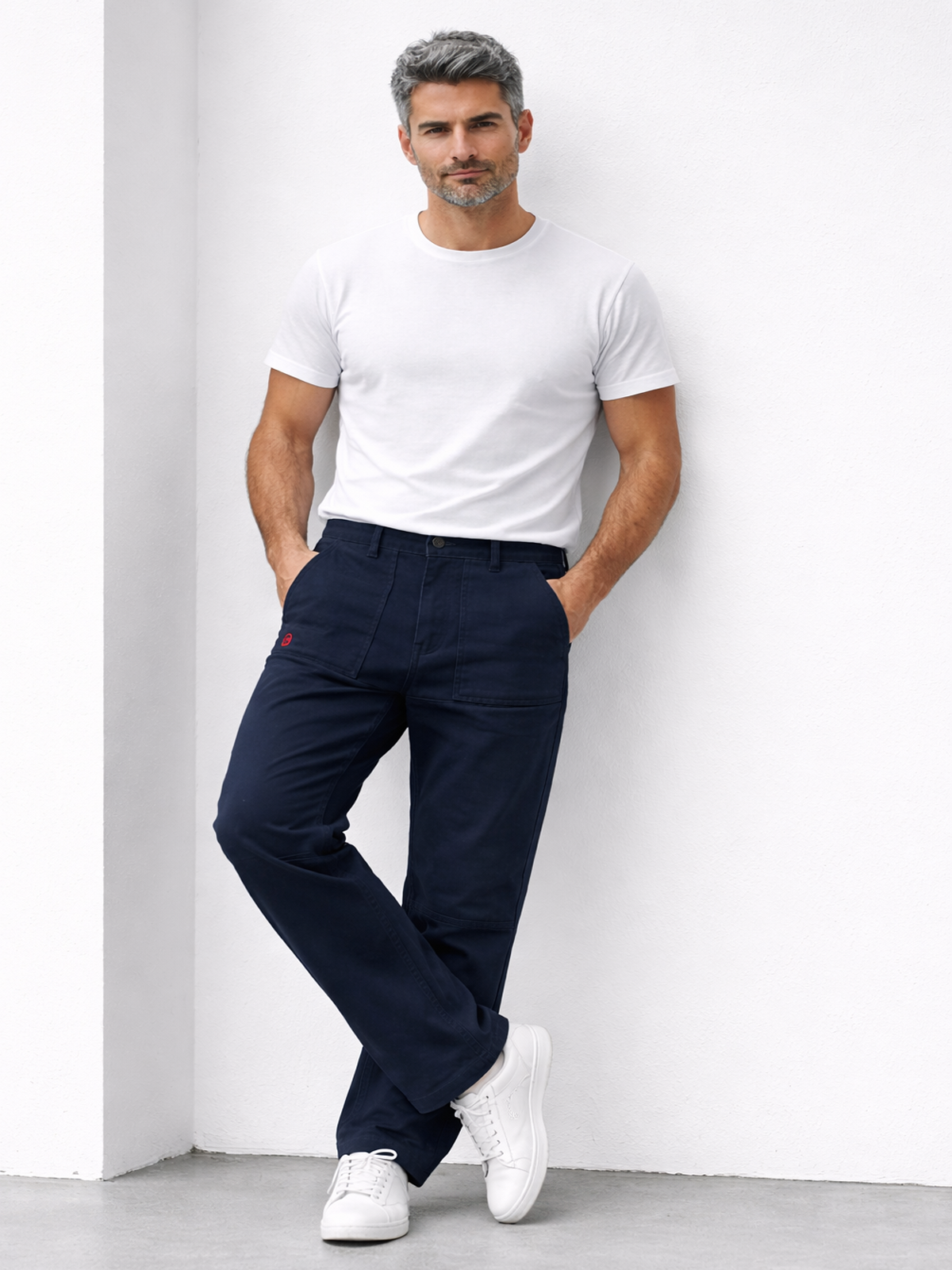 Blue Stretch Carpenter Pants