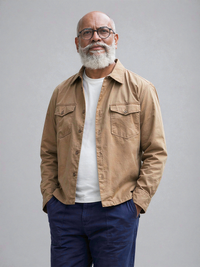 Mocha Washed  Stretch Shacket