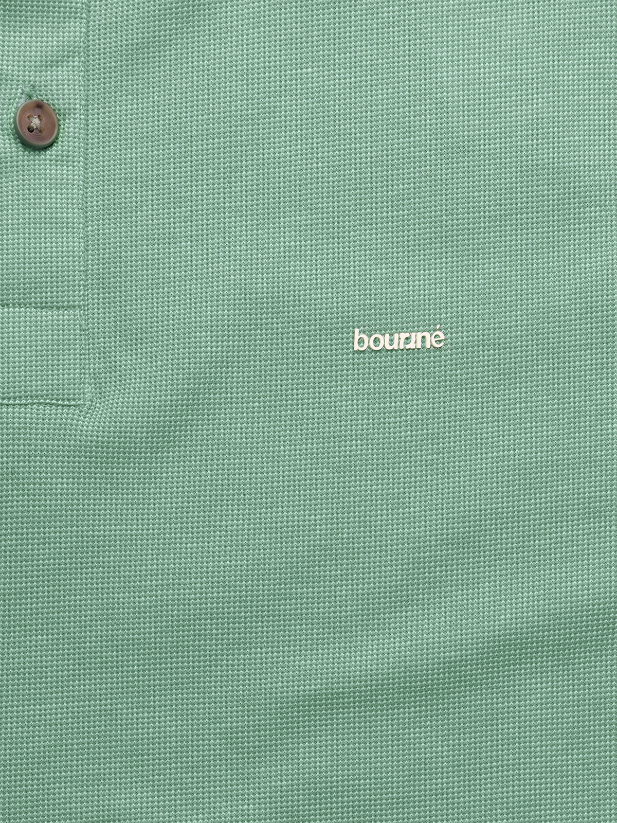 Green Pique Henley