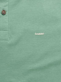 Green Pique Henley