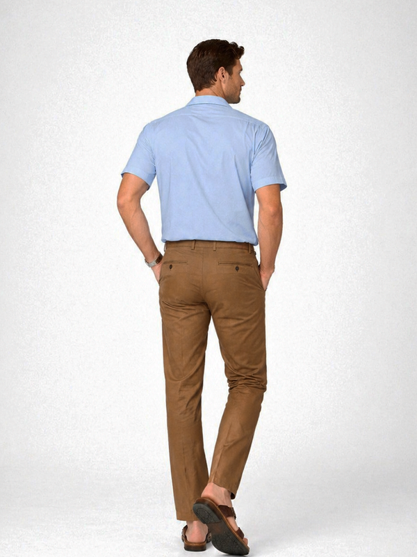 Khaki Cotton Stretch Chinos