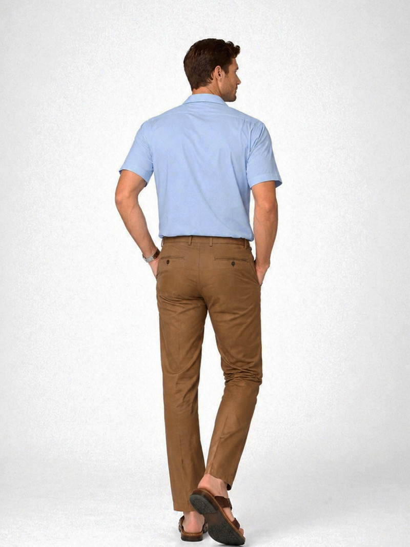Khaki Cotton Stretch Chinos