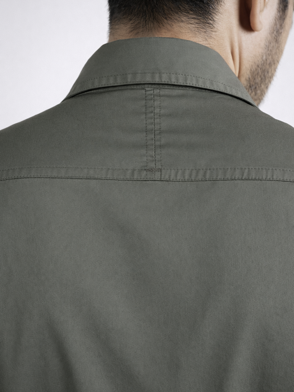 Olive Stretch Utility Shirt