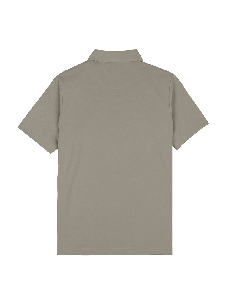 Grey Waffle Knit Polos