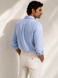 Cotton Lyocell Utility Shirt - Blue