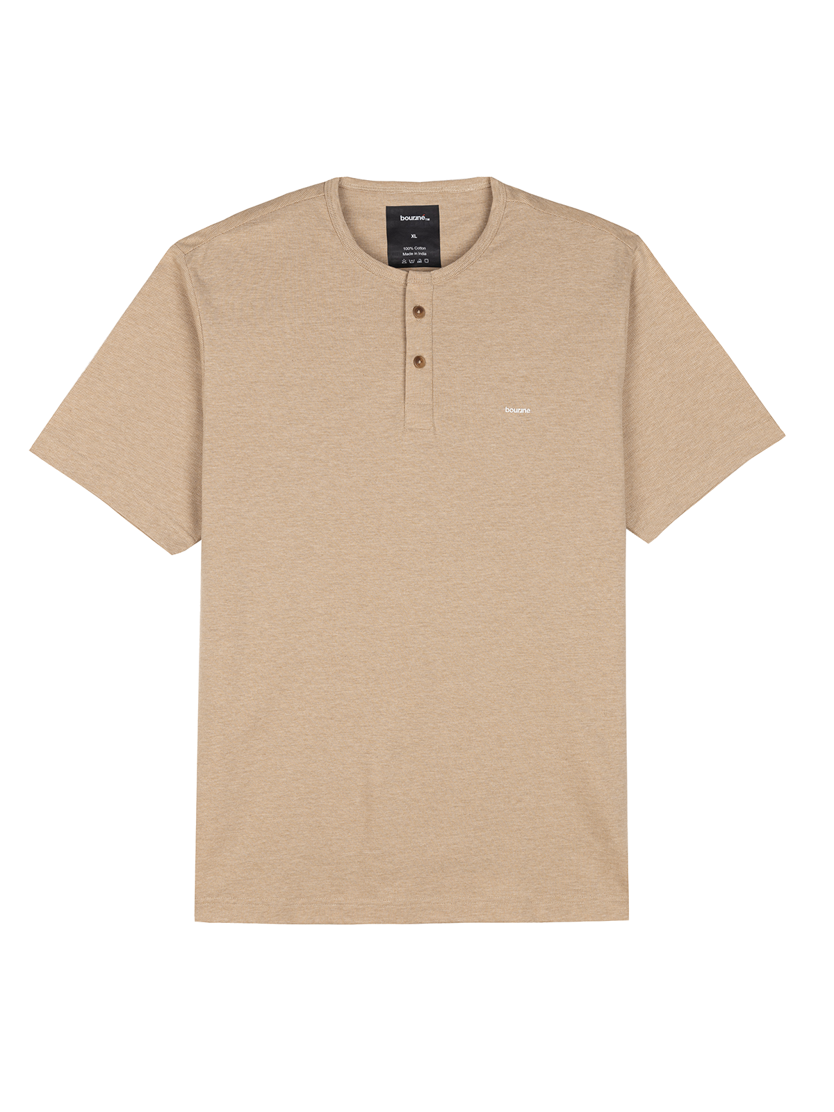 Brown Pique Henley