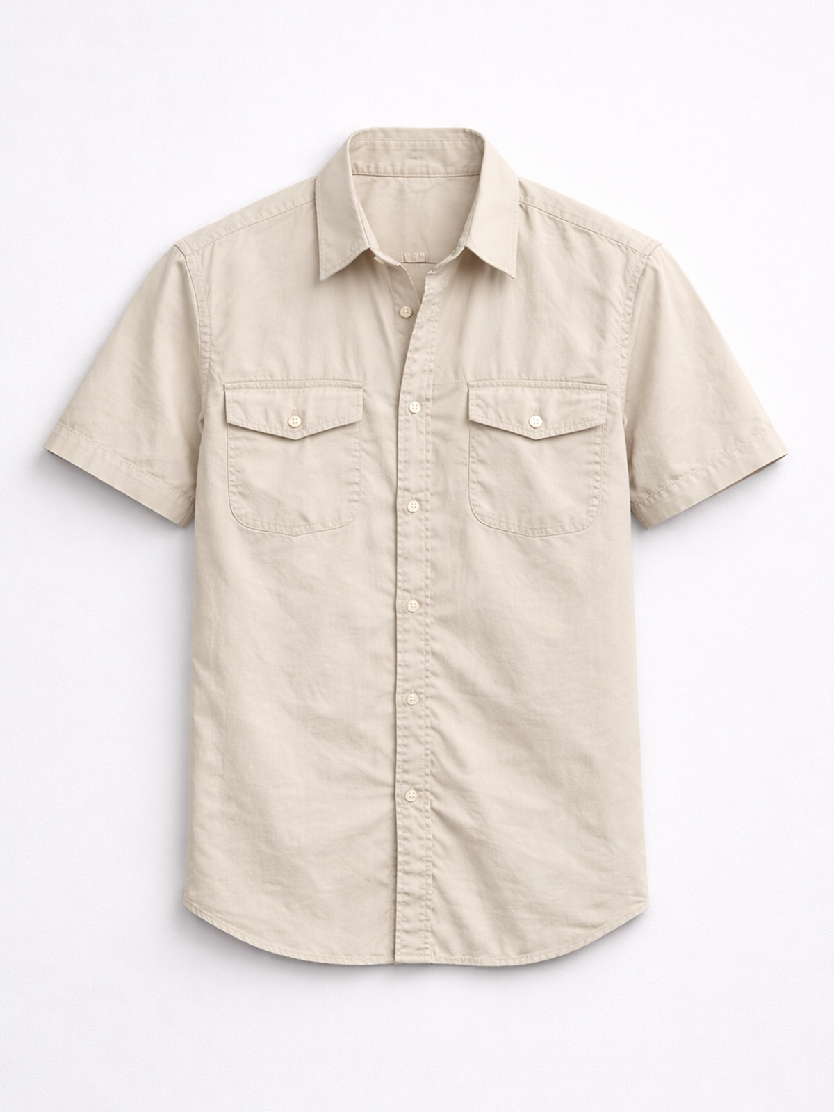 Beige Stretch Utility Shirt
