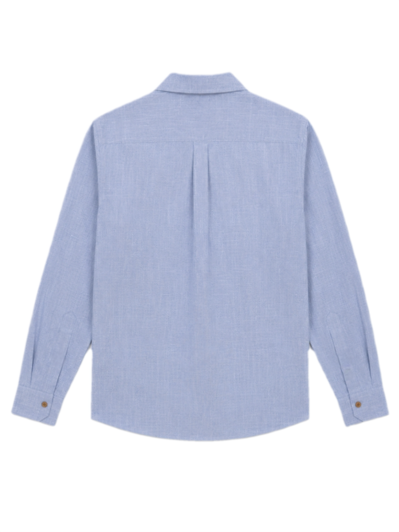 Cotton Lyocell Utility Shirt - Blue