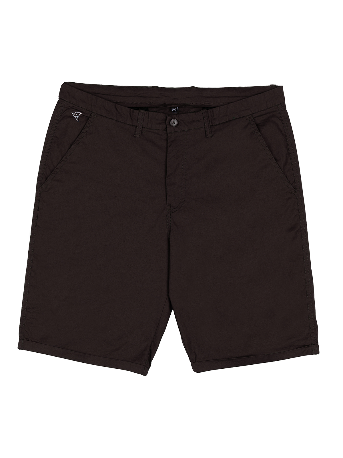 Coffee Brown Stretch Shorts