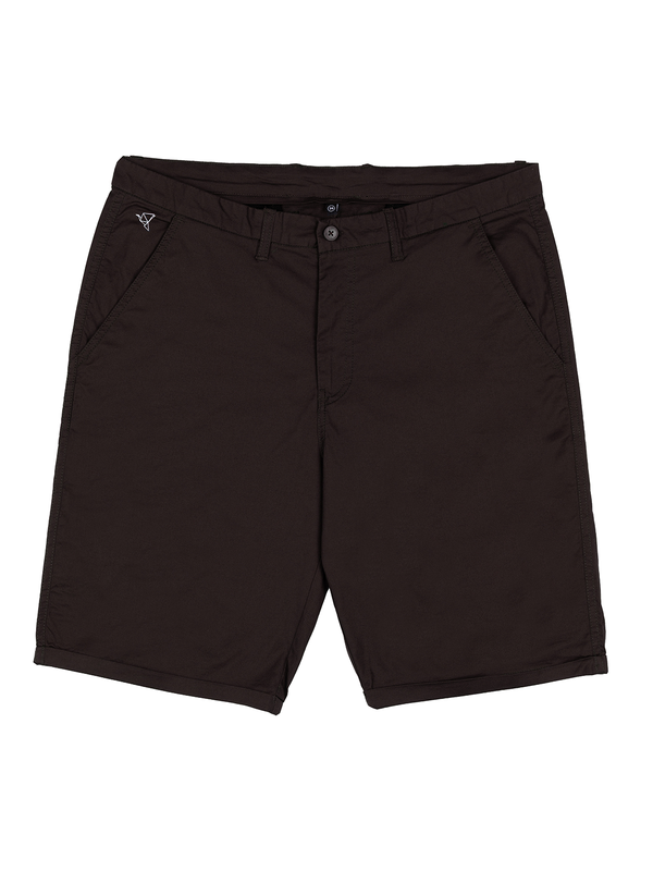 Coffee Brown Stretch Shorts