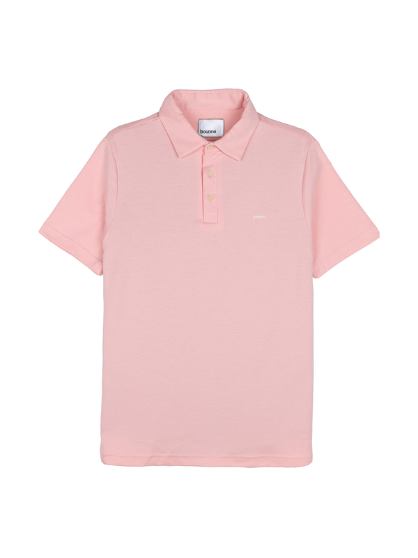Light Coral Knit Polo