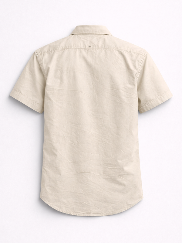 Beige Stretch Utility Shirt