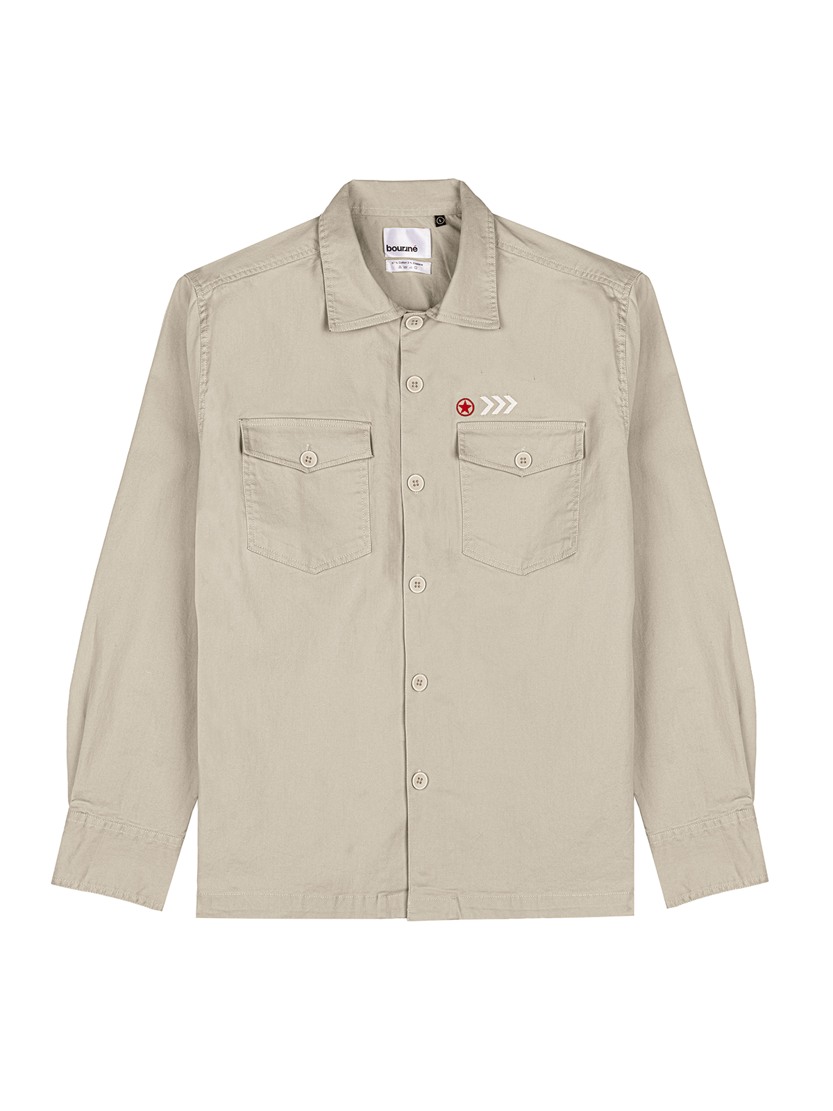Off White Washed Stretch Shacket