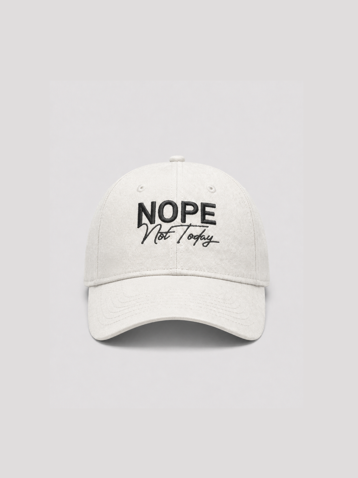 Off White Poly Cap
