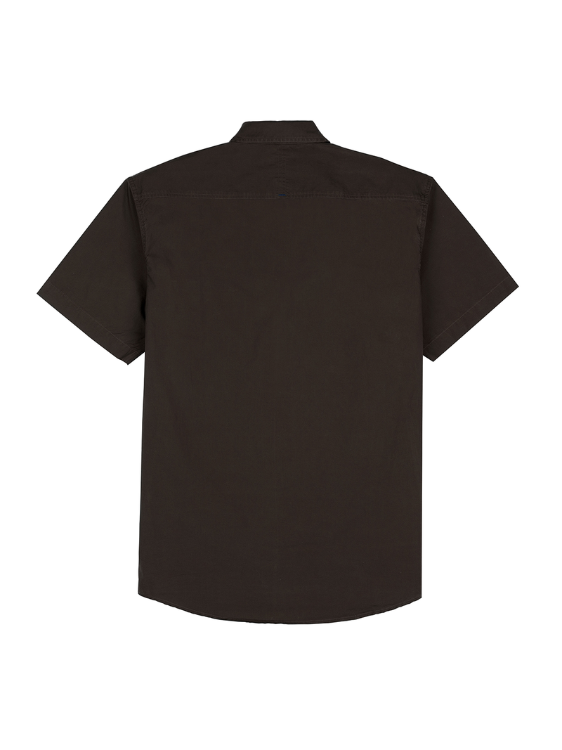 Brown Stretch Utility Shirt