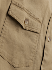 Mocha Washed  Stretch Shacket