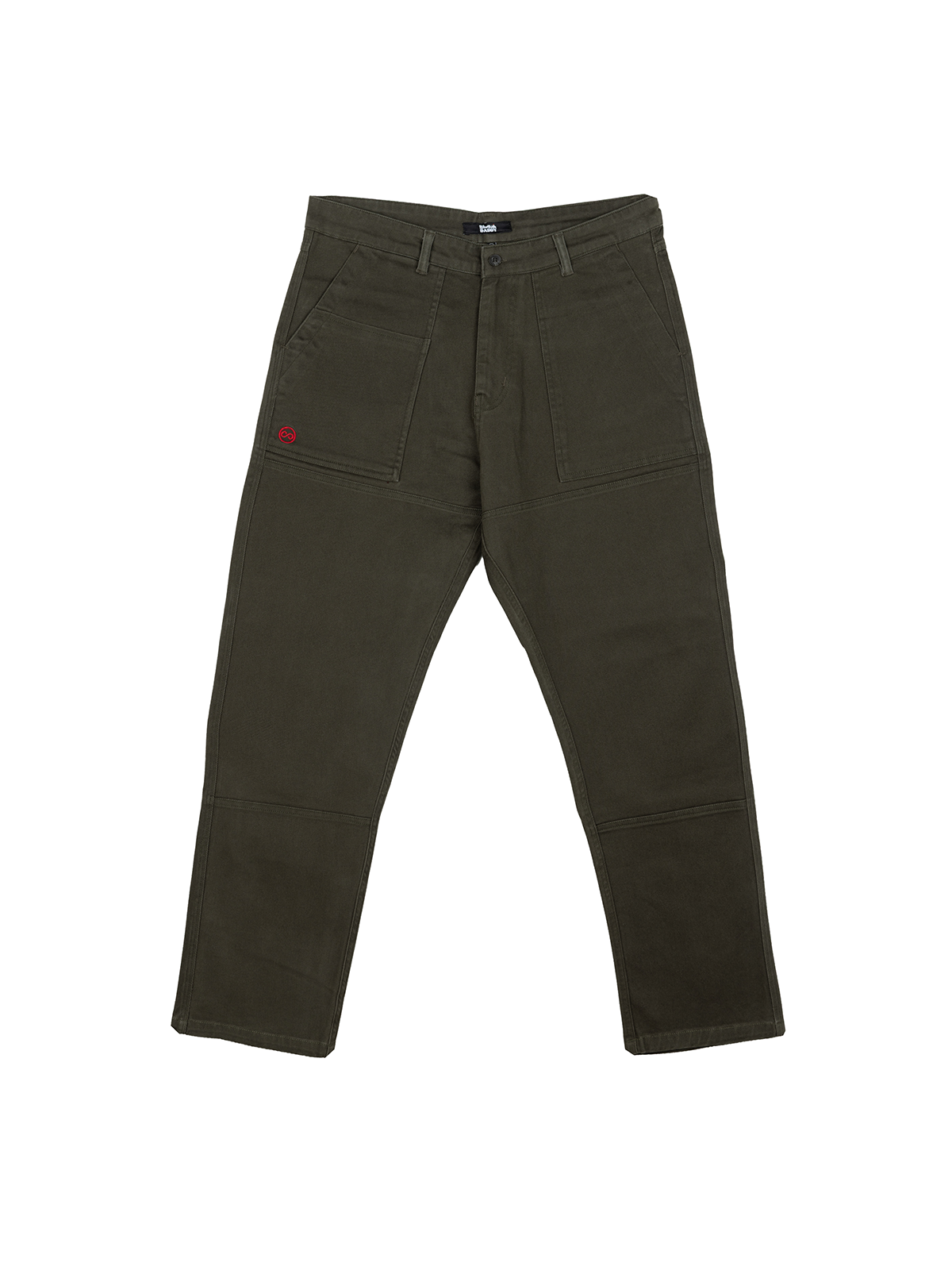 Olive Stretch Carpenter Pants