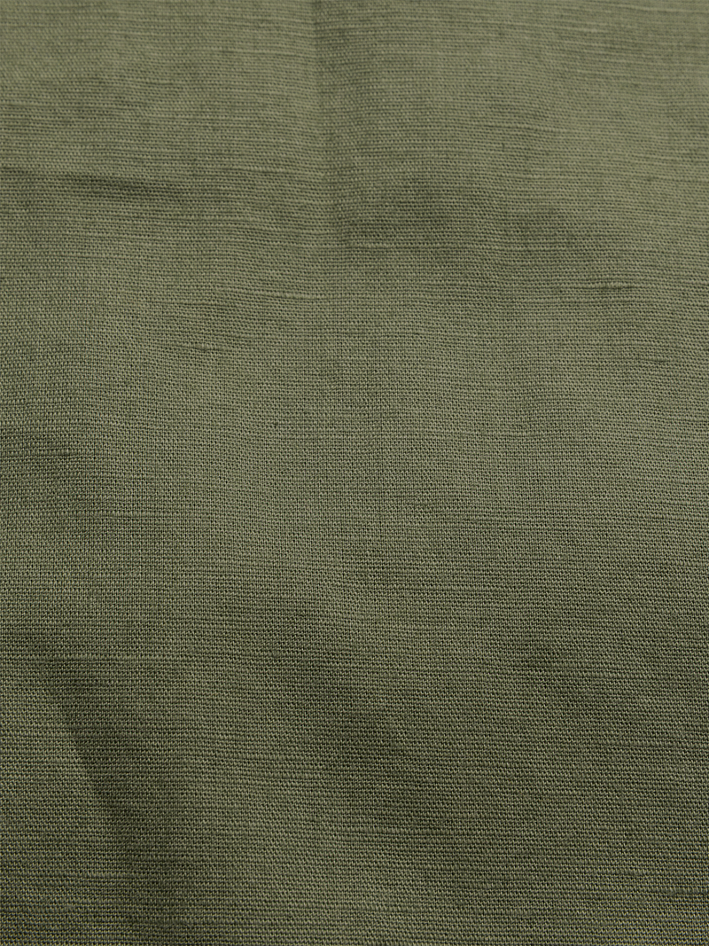 Olive Green Linen Blend Shirt
