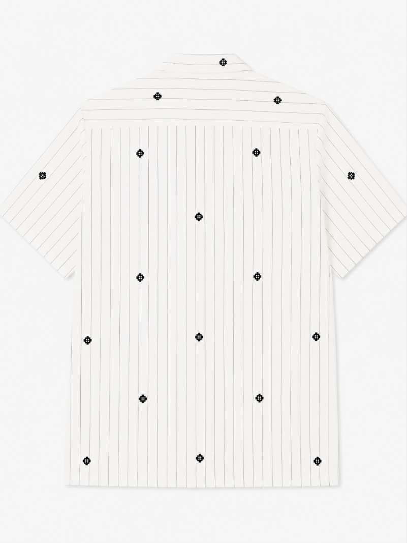 Artisan Block Print  Cotton Shirt - White