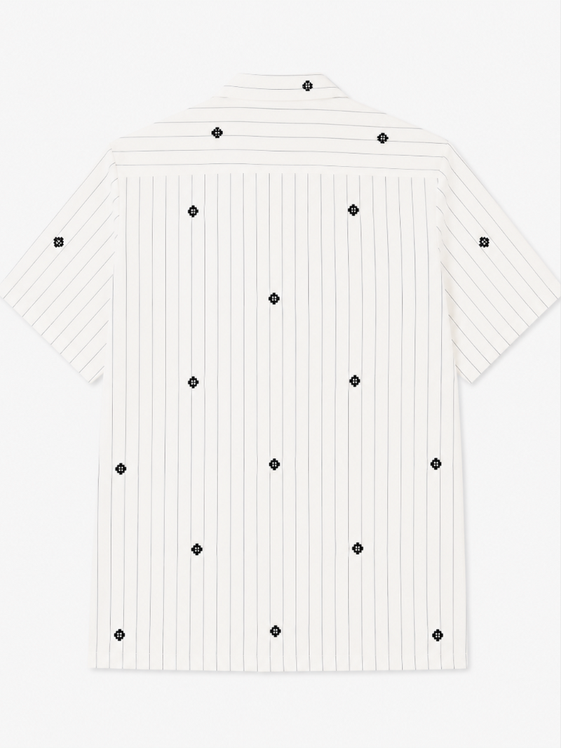 Artisan Block Print  Cotton Shirt - White