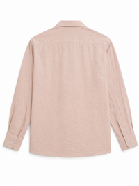 Viscose Nylon Cuff Collar Kurta - Creme