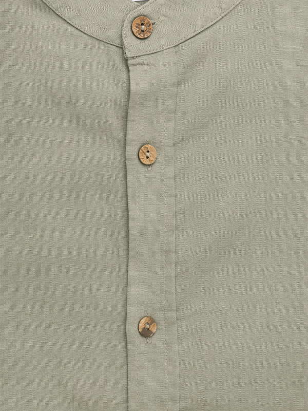 Pista Mandarin Linen Blend Shirt