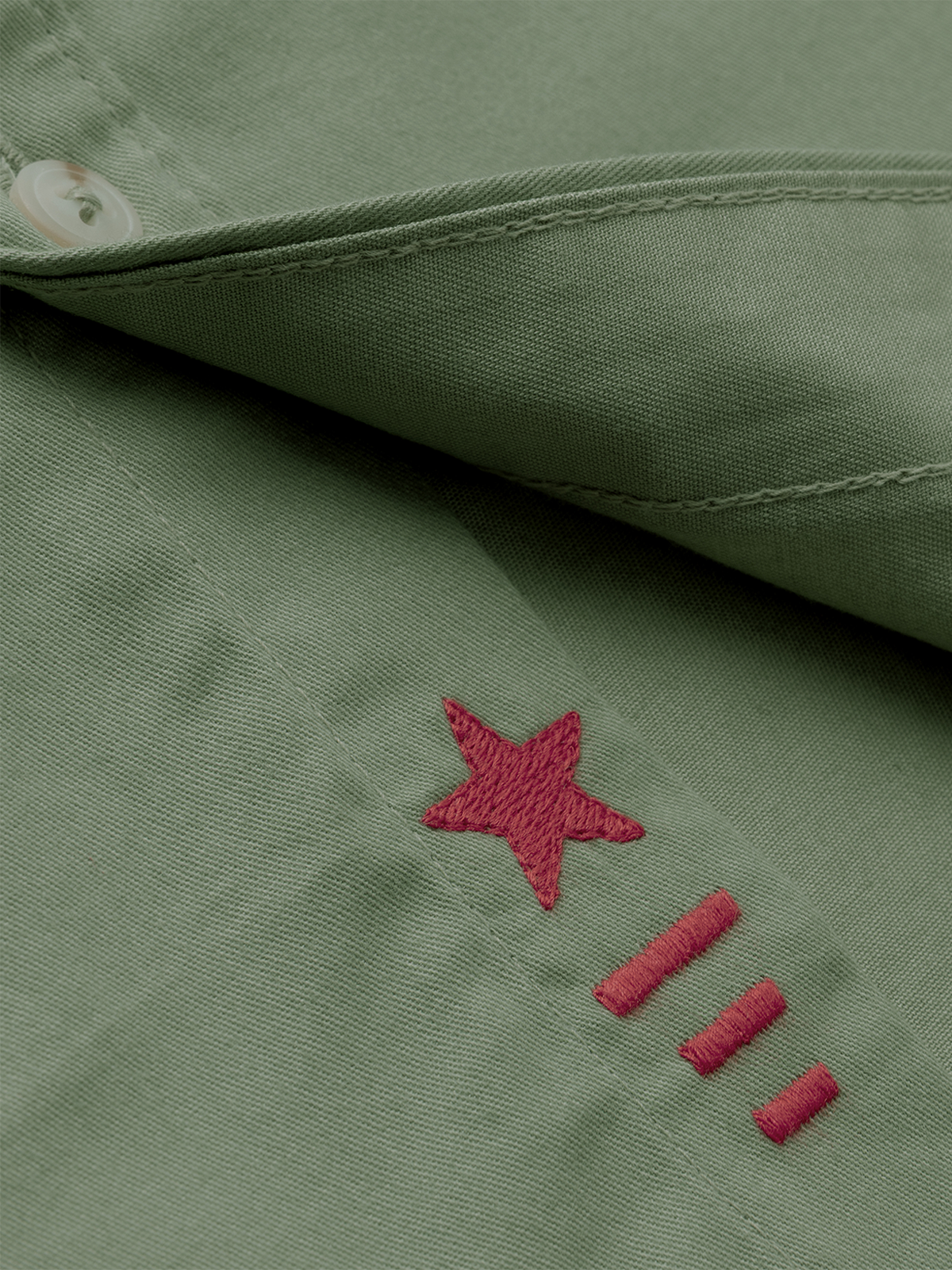 Sage Green Peach Cotton Shirt